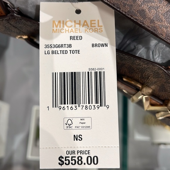 MICHAEL KORS
Reed Large Logo Belted Shoulder Tote Bag
Brown 
NWT - Picture 9 of 16